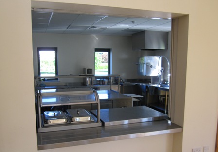 Kitchen to diningroom hatch in Quaker House Dublin